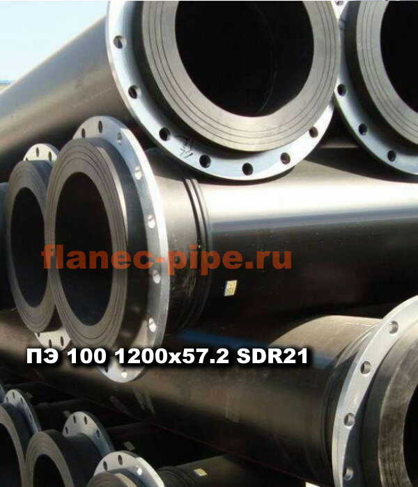 Труба ПЭ 100 1200x57.2 мм SDR 21 в Туле